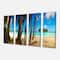 Designart - Praslin Island Tropical Beach Panorama - Modern Seascape Canvas Artwork